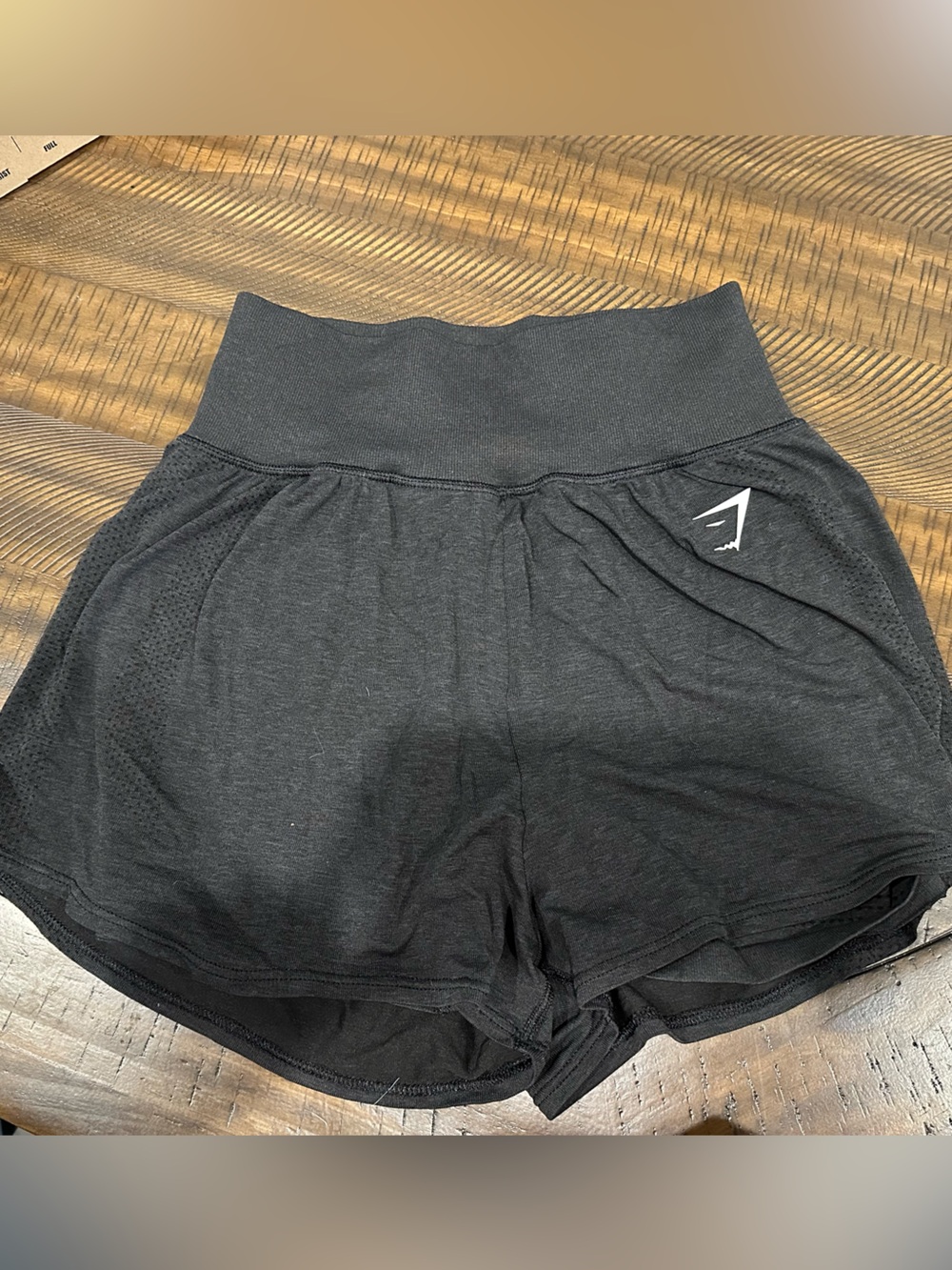 Gymshark Black High-Waist Athletic Shorts